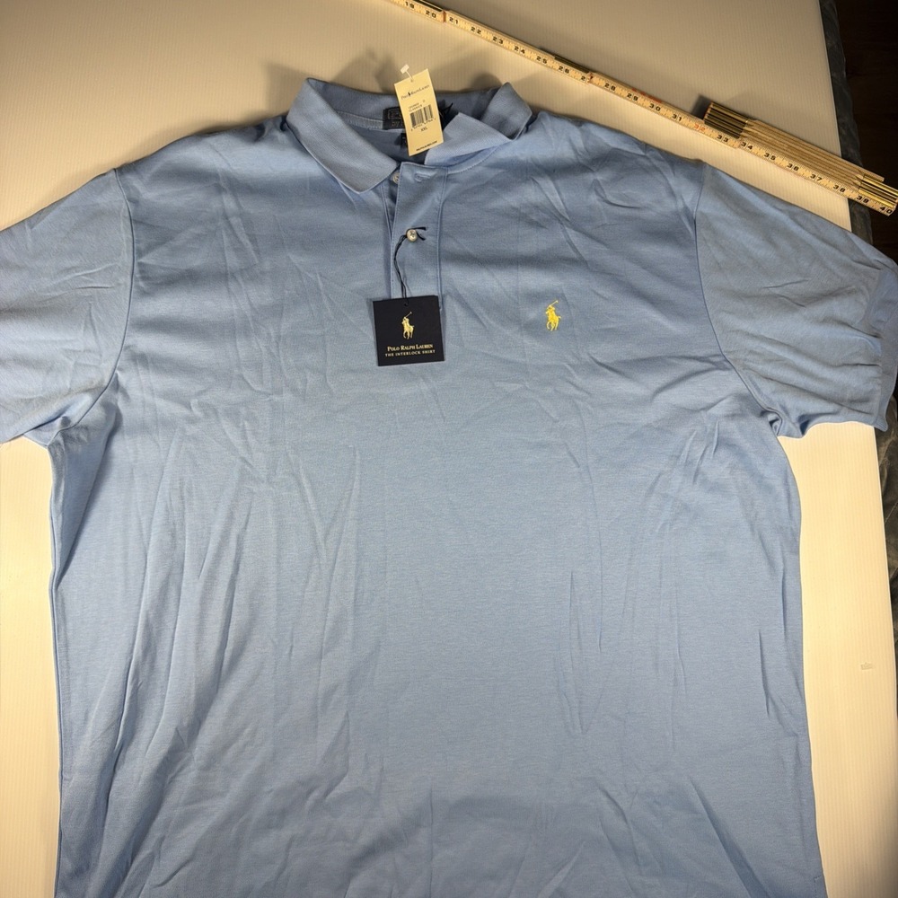 NWT Ralph Lauren Mens Classic Fit Polo Shirt.Size:XXL,Color:Blue Multi,$118.00.